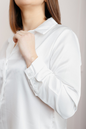 Camasa eleganta alba cu lungime asimetrica [1]