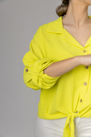 Camasa galbena cu nod in talie [1]