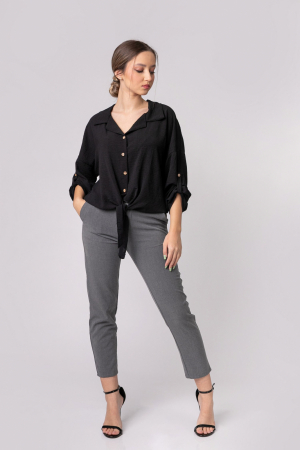 Camasa neagra cu nod in talie [2]
