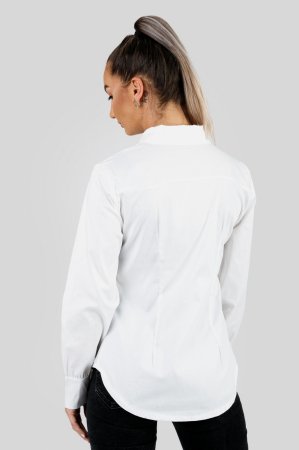 Camasa office alba cambrata cu nasturi [2]