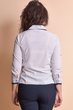 Camasa office alba cu nasturi si buzunare pe piept [2]