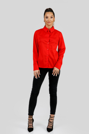 Camasa office rosie cambrata cu nasturi [3]