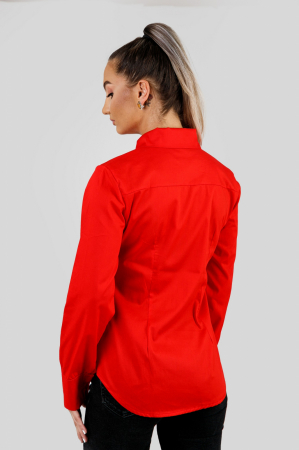 Camasa office rosie cambrata cu nasturi [2]