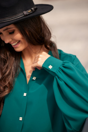 Camasa verde cu maneci bufante [1]