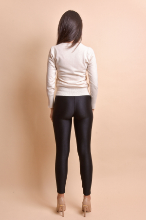 Colanti negri luciosi cu talie inalta [4]