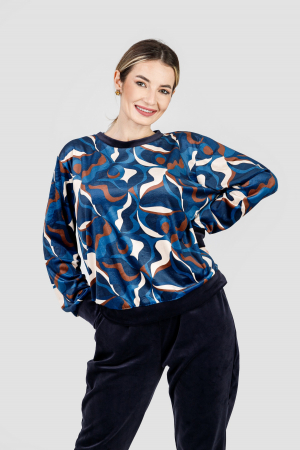 Compleu casual bleumarin din catifea 02 [1]