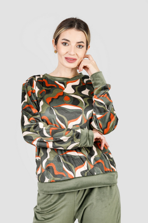 Compleu casual kaki din catifea 01 [1]