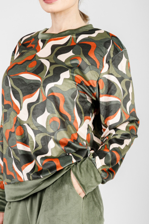 Compleu casual kaki din catifea 01 [2]