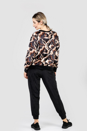 Compleu casual negru din catifea 02 [3]