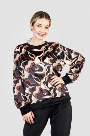 Compleu casual negru din catifea 02 [1]