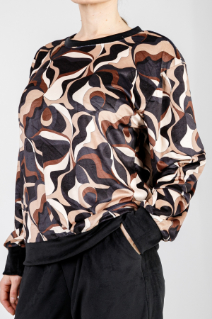 Compleu casual negru din catifea 02 [2]