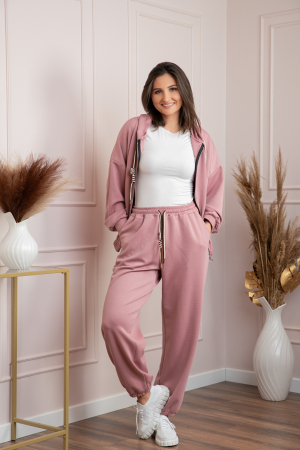 Compleu dama casual-sport roz pudrat cu gluga Deanna [2]