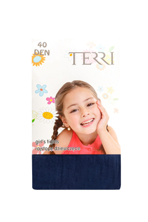 Dres fetite Terri Calenta Navy 40 DEN [3]