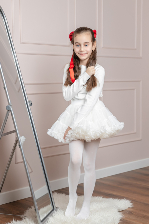 Dres fetite Terri Mimi White Fluturasi 40 DEN [1]