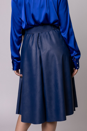 Fusta clos albastra din piele ecologica [3]
