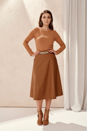 Fusta clos camel cu lant decorativ [0]