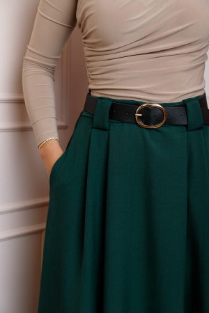 Fusta clos lunga Marissa cu buzunare functionale - Verde [1]