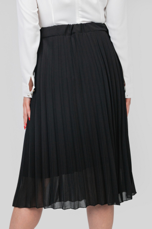 Fusta neagra din voal cu elastic in talie [4]