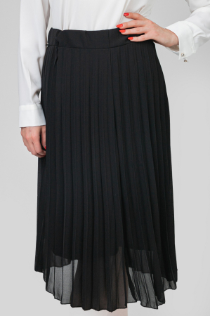 Fusta neagra din voal cu elastic in talie [3]