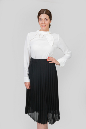 Fusta neagra din voal cu elastic in talie [2]