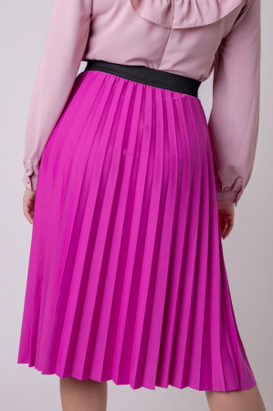 Fusta plisata Luna cu elastic in talie - Fuchsia [2]