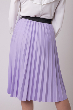 Fusta plisata Luna cu elastic in talie - Lila [2]