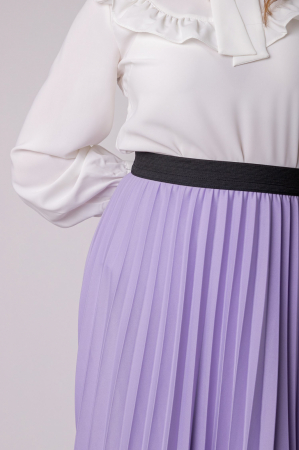 Fusta plisata Luna cu elastic in talie - Lila [1]
