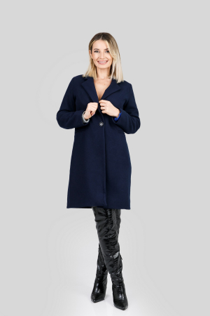 Palton elegant bleumarin cu un nasture [3]