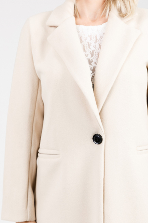 Palton elegant ecru cu un nasture [1]