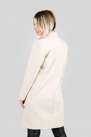 Palton elegant ecru cu un nasture [2]
