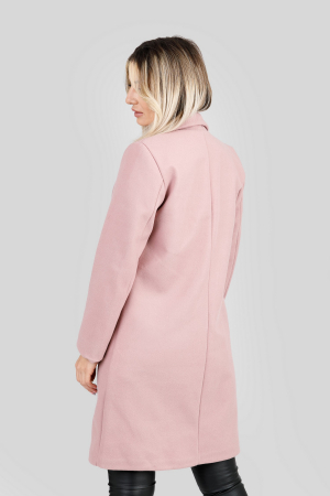 Palton elegant roz cu un nasture [2]