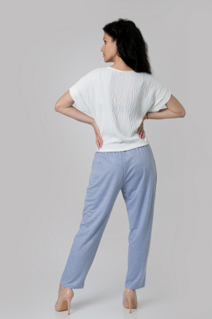 Pantaloni bleu casual cu buzunare [2]