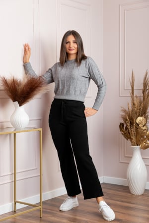 Pantaloni - Pantaloni dama begru cu casmir si croi drept Giselle