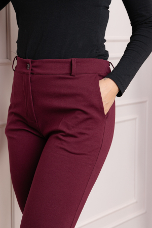 Pantaloni dama grena cu croi drept Janine [1]