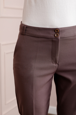 Pantaloni eleganti gri cu buzunare functionale [2]