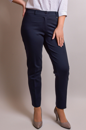 Pantaloni office bleumarin cu talie inalta [1]