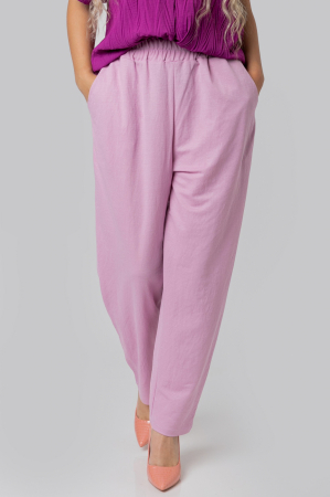 Pantaloni roz casual cu buzunare [1]