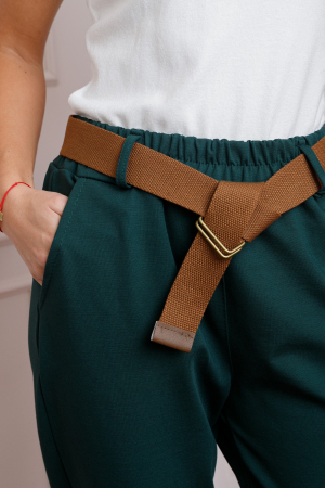 Pantaloni verzi lejeri cu talie elastica si curea ajustabila [1]