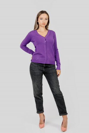 Pulover clasic mov cu nasturi [3]