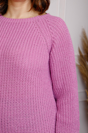 Pulover Elena roz tricotat cu fir lame [1]