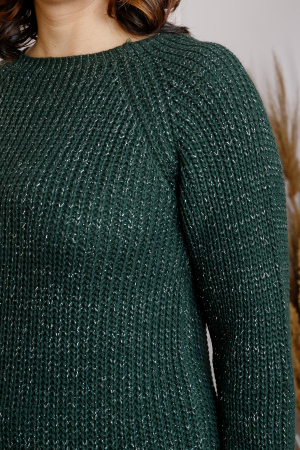 Pulover Elena verde tricotat cu fir lame [1]