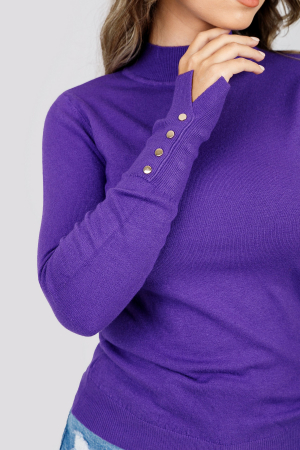 Pulover mov cu nasturi decorativi [1]