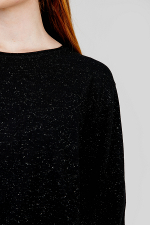 Pulover negru cu fir stralucitor [1]