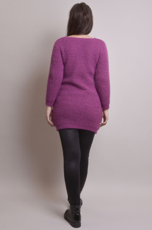Pulover pufos fuchsia tip rochie [6]