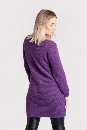 Pulover pufos mov tip rochie [2]