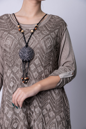 Rochie bej boho chic cu volane [1]