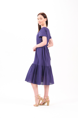 Rochie bleumarin boho chic cu broderie florala [1]
