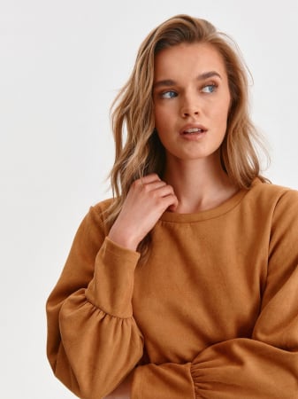 Rochie camel midi cu maneca lunga [1]
