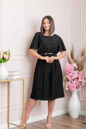 Rochie eleganta neagra Leona cu maneci fluture [2]