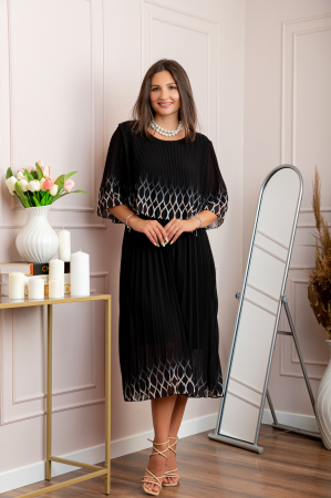Rochii - Rochie eleganta plisata Aimee din voal negru
